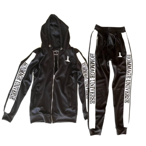 BeBold Hoodie Tracksuit Set- Black