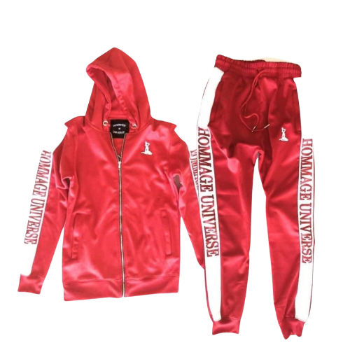 Bebold Hoodie Tracksuit Set - Red
