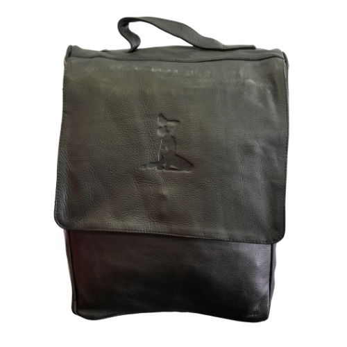 RALFÒ-PRO Black Leather Backpack